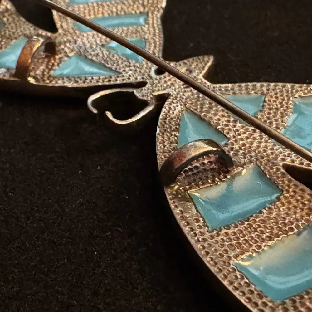 Vintage Sterling Silver Butterfly Brooch Pin or Pendant